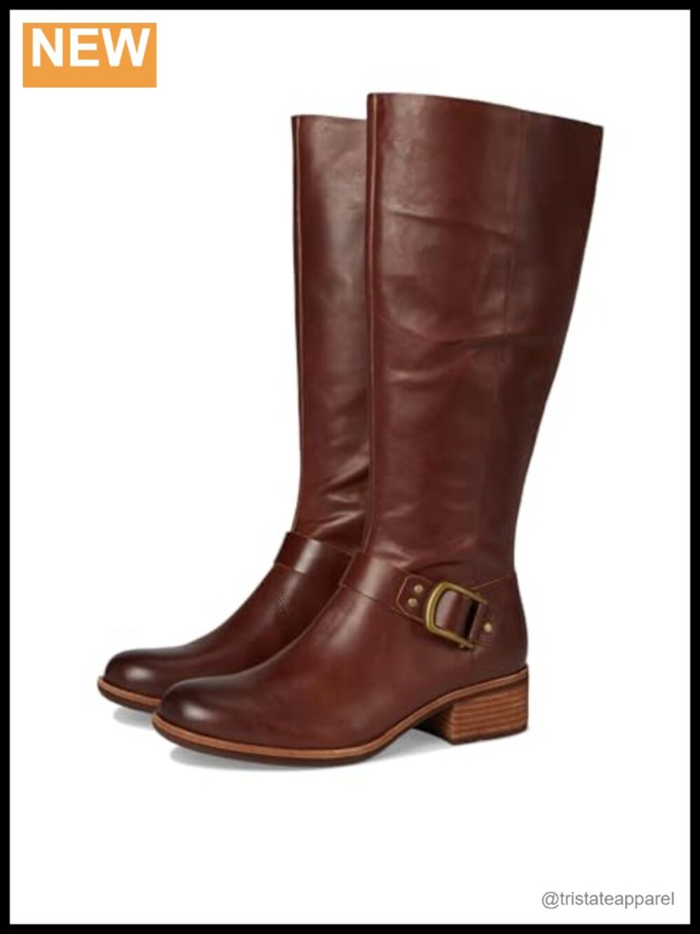 Kork-Ease Carli Knee-High Leather Riding Boots with Block Heel